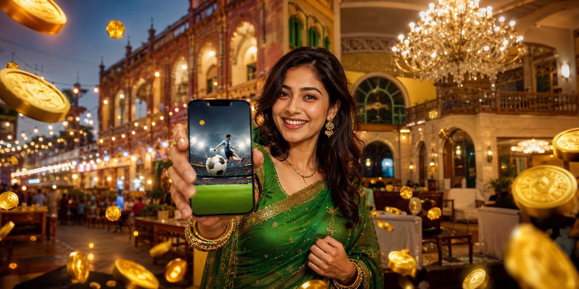 নারায়ণগঞ্জে স্পোর্টস বেটিং — শাড়ি পরা মডেল